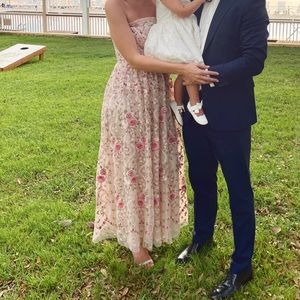 STUNNING Needle & Thread Strapless floral Dress